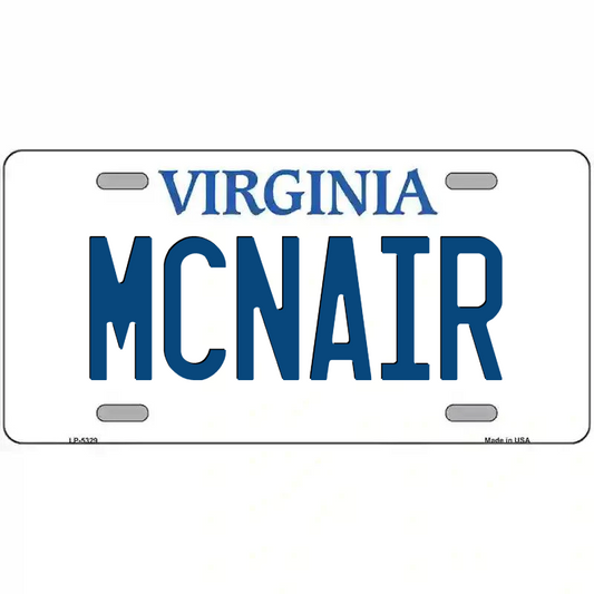 McNair Virginia Metal Sign