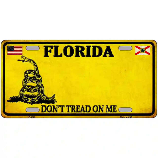 Florida Don't Tread on Me Metal Sign