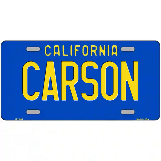 Carson California Blue Metal Sign