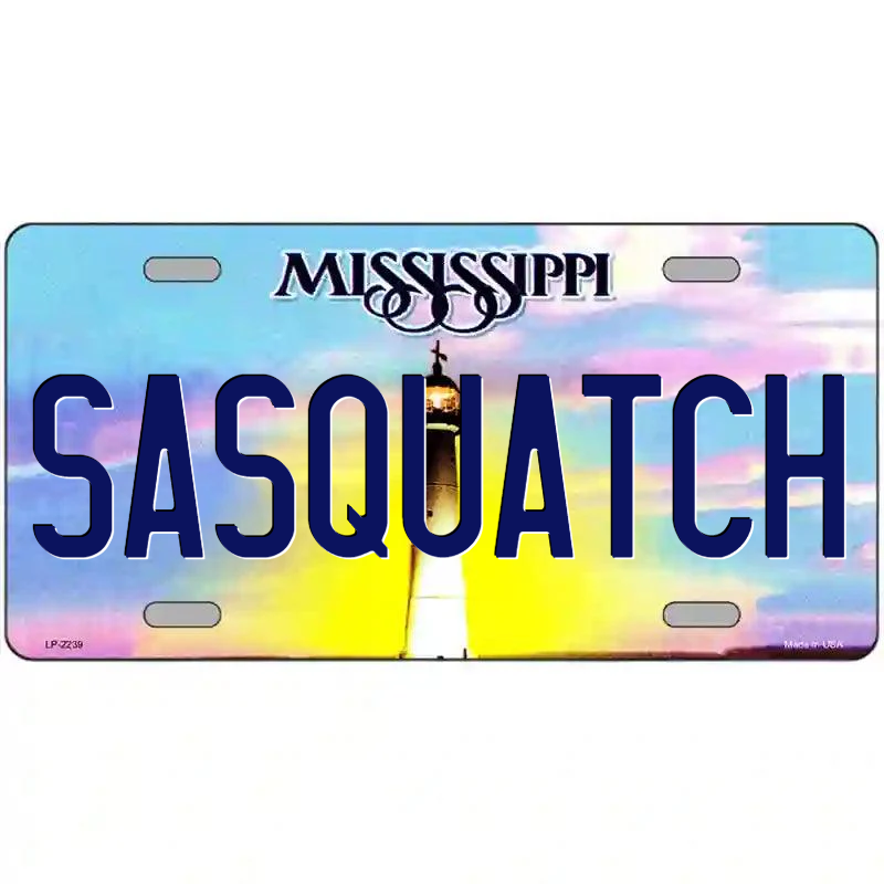 Sasquatch Mississippi Metal Sign