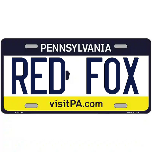 Red Fox Pennsylvania Metal Sign