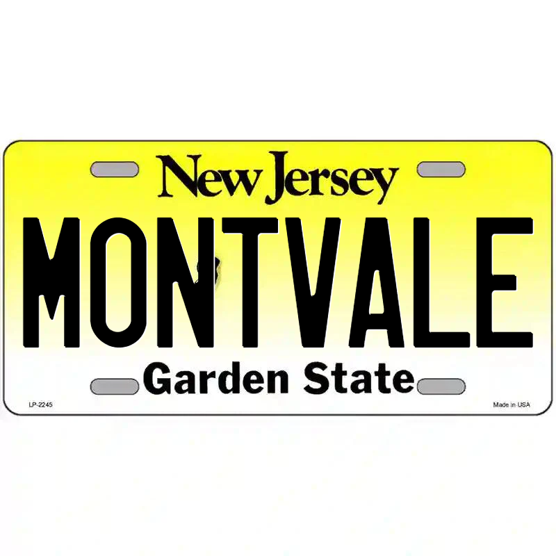 Montvale New Jersey Metal Sign