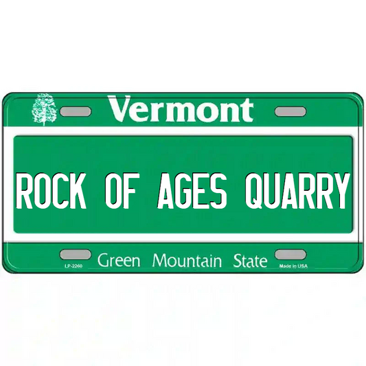Rock of Ages Quarry Vermont Metal Sign