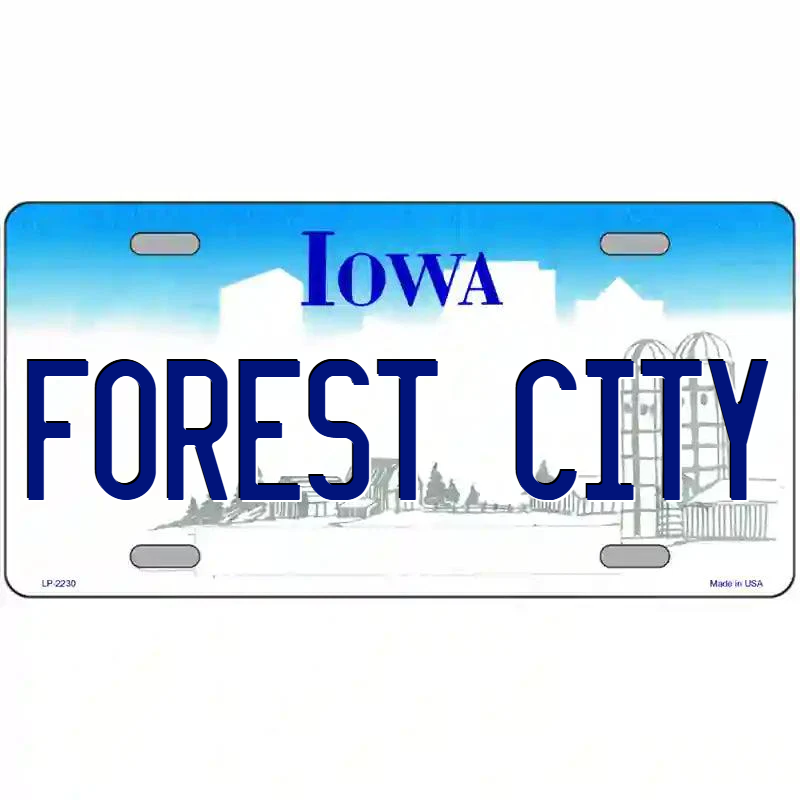 Forest City Iowa Metal Sign