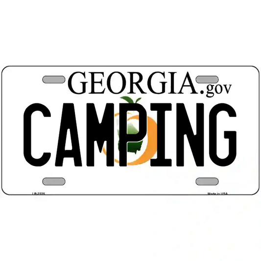 Camping Georgia Metal SIgn