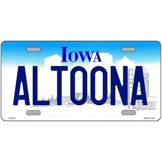 Altoona Iowa Metal Sign
