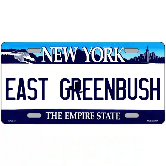East Greenbush New York Blue Metal Sign