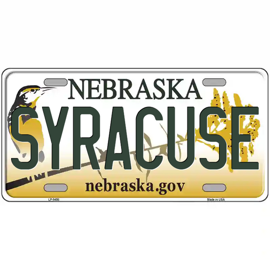 Syracuse Nebraska Metal Sign
