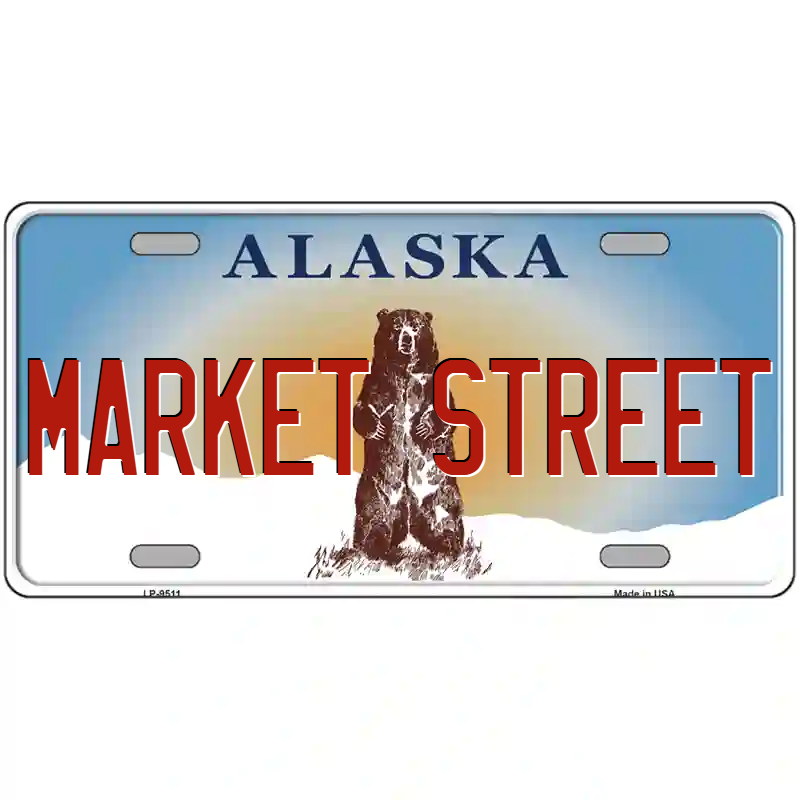 Market Street Alaska Metal Sign