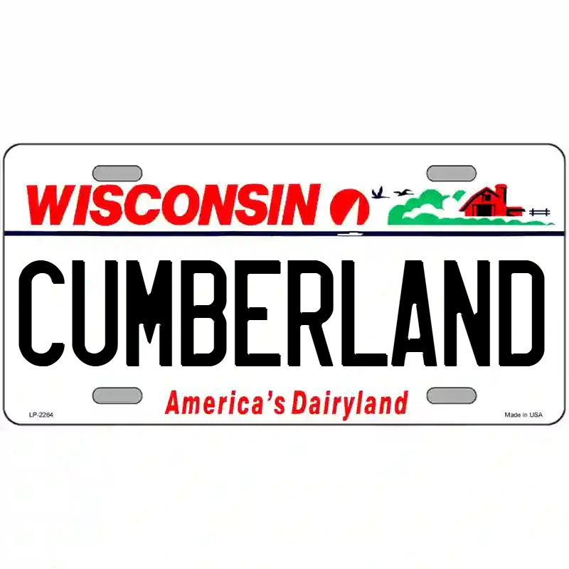 Cumberland Wisconsin Metal Sign