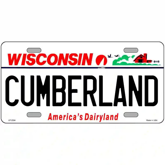 Cumberland Wisconsin Metal Sign