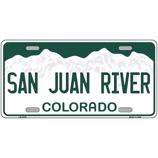San Juan River Colorado Metal Sign