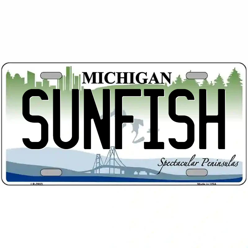 Sunfish Michigan Metal Sign