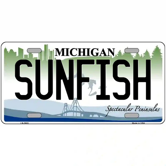 Sunfish Michigan Metal Sign