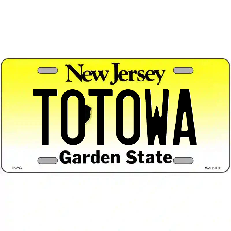 Totowa New Jersey Metal Sign