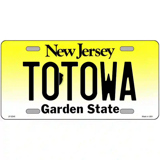 Totowa New Jersey Metal Sign