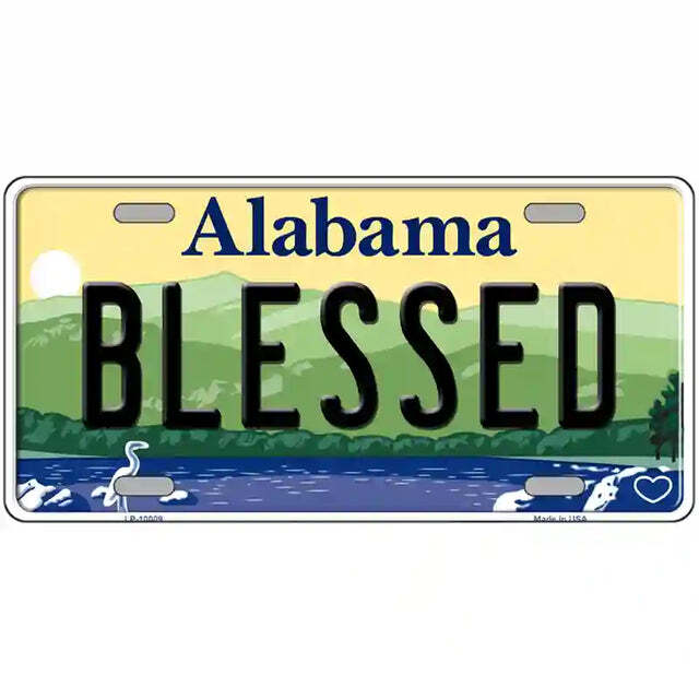 Blessed Alabama Metal Sign