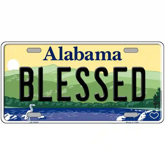 Blessed Alabama Metal Sign