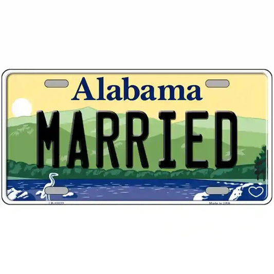 Married Alabama Metal Sign