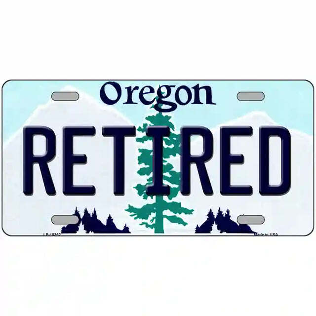 Retired Oregon Metal Sign
