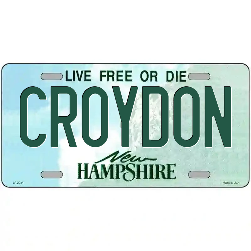 Croydon New Hampshire Metal Sign