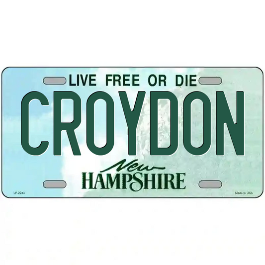 Croydon New Hampshire Metal Sign
