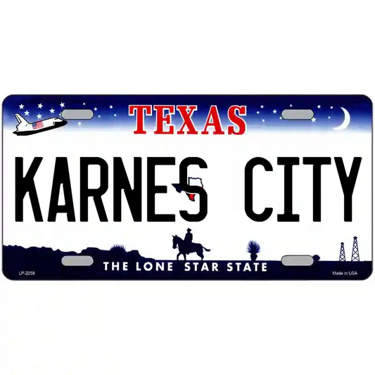 Karnes City Texas Metal Sign