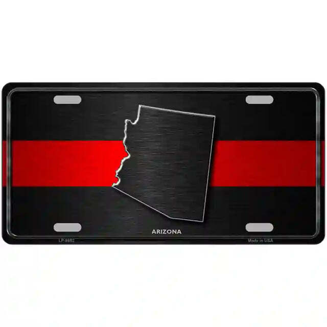 Arizona Thin Red Line Metal Sign