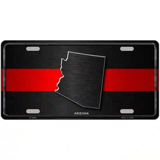 Arizona Thin Red Line Metal Sign