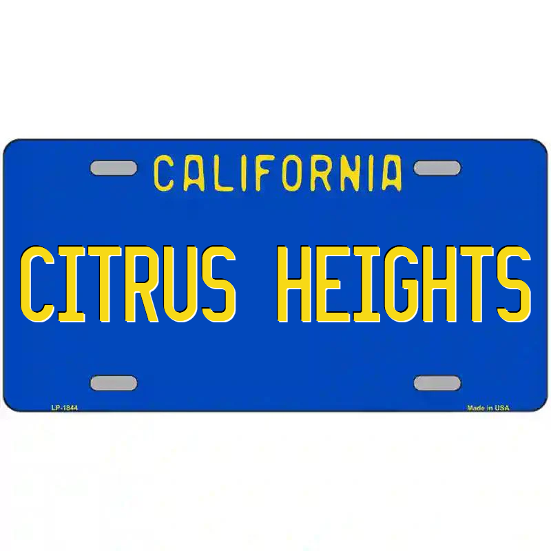 Citrus Heights California Blue Metal Sign