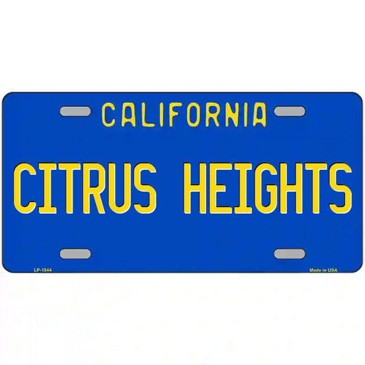 Citrus Heights California Blue Metal Sign