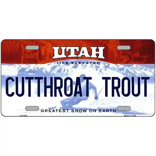 Cutthroat Trout Utah Metal Sign