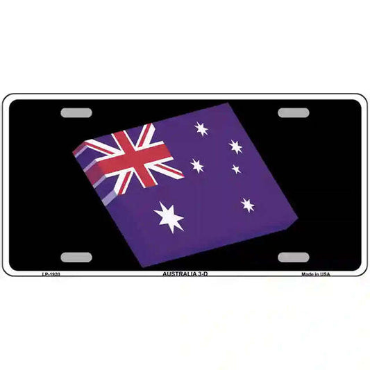 Australia 3-D Flag Metal Sign