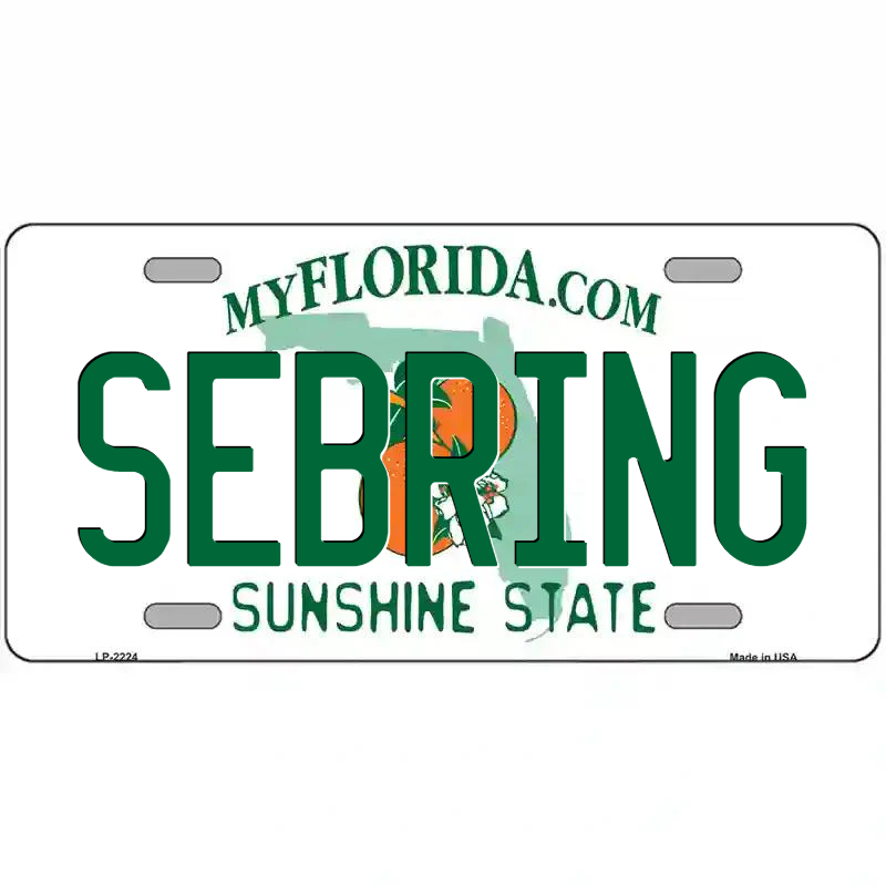 Sebring Florida Metal Sign