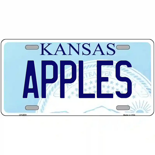 Apples Kansas Metal Sign