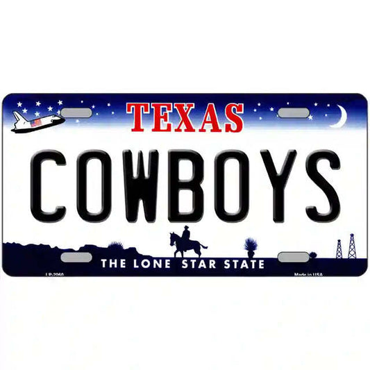 Cowboys Texas Metal Sign