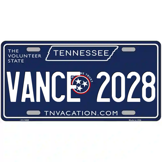Vance 2028 Tennessee Blue Metal Sign