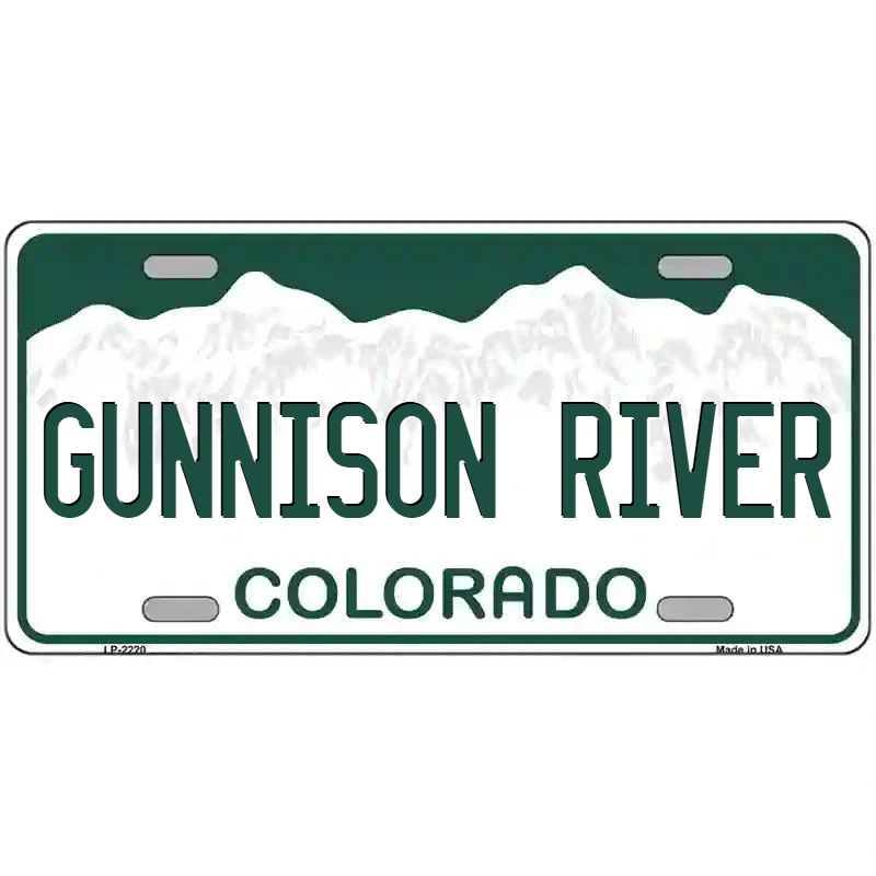 Gunnison River Colorado Metal Sign