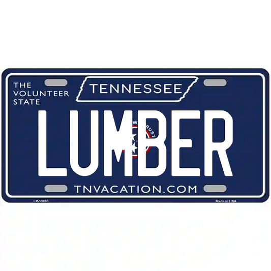 Lumber Tennessee Blue Metal Sign