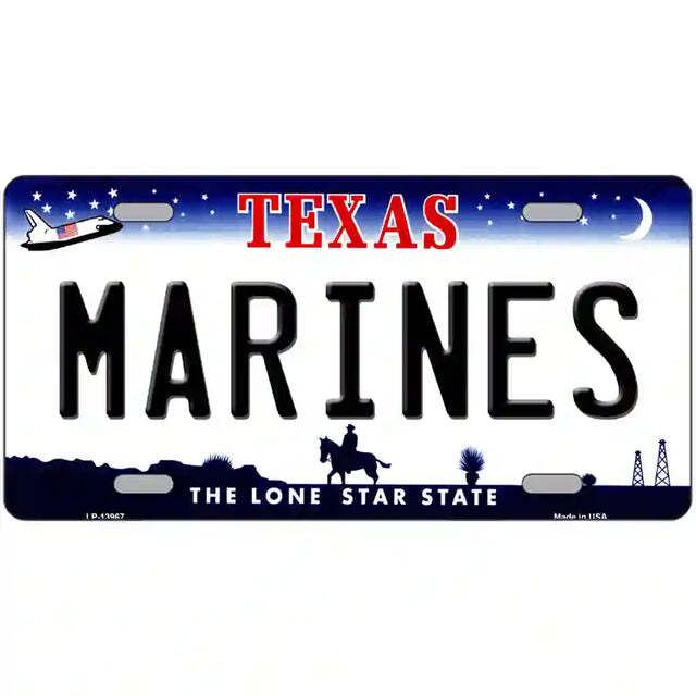Marines Texas Metal Sign
