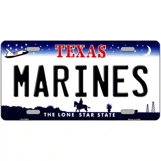 Marines Texas Metal Sign
