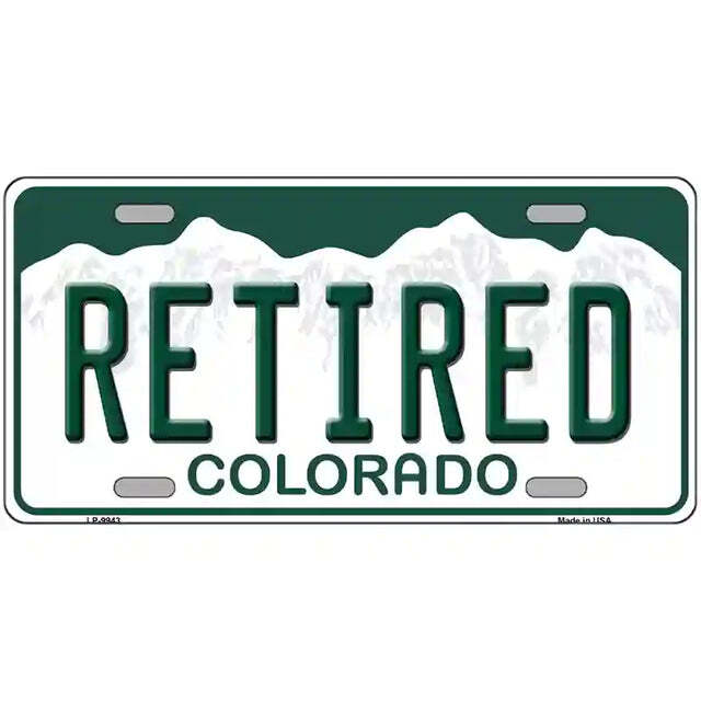 Retired Colorado Metal Sign
