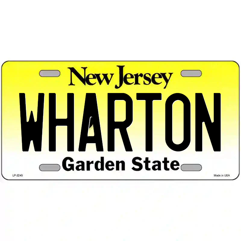 Wharton New Jersey Metal Sign