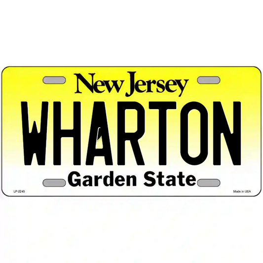 Wharton New Jersey Metal Sign