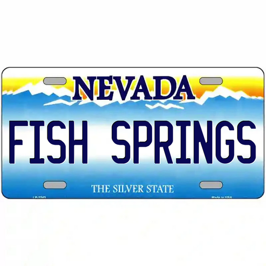Fish Springs Nevada Metal Sign