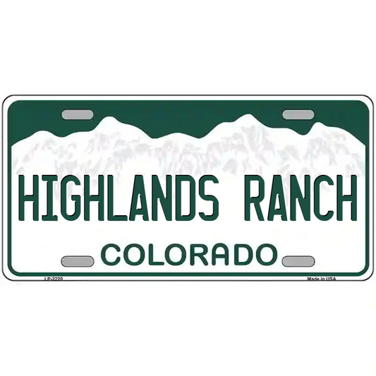 Highlands Ranch Colorado Metal Sign