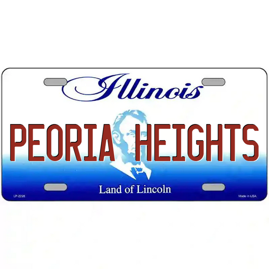 Peoria Heights Illinois Metal Sign