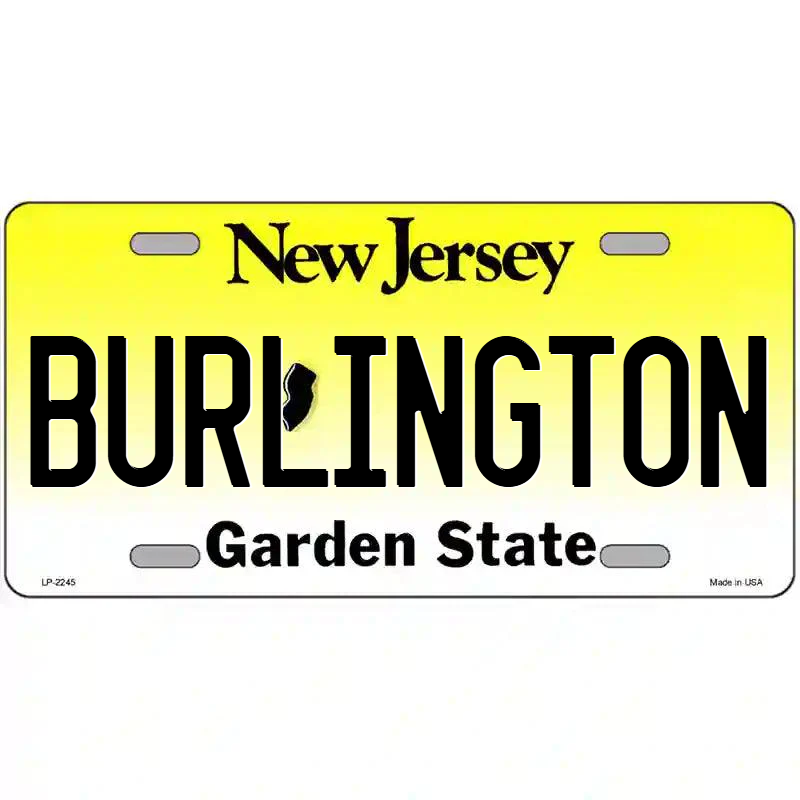 Burlington New Jersey Metal Sign