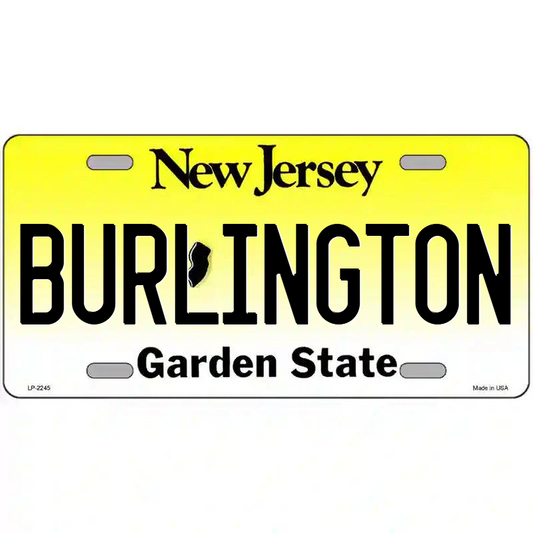 Burlington New Jersey Metal Sign