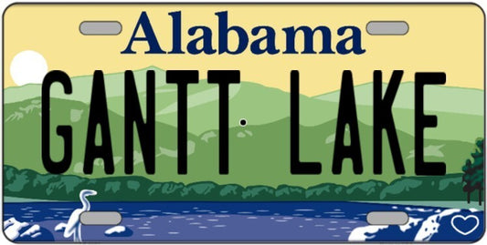Gantt Lake Alabama Metal Sign